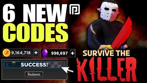 survive the killer codes|code survive the killer wiki.